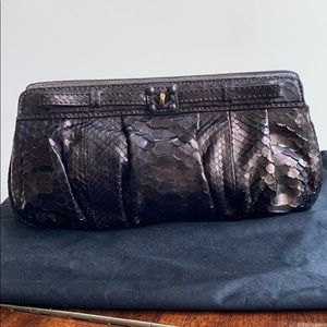 Zagliani Python Clutch